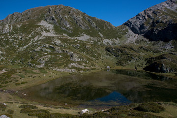 Fototapeta na wymiar Brignola Lake near Prato Nevoso