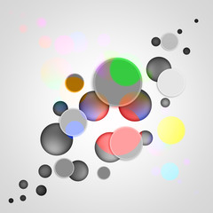 Circles  on abstract  background