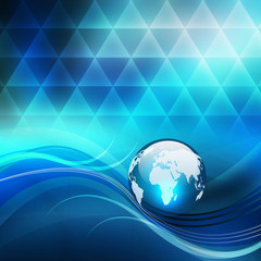Globe  on abstract background