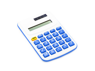 blue calculator on White Background