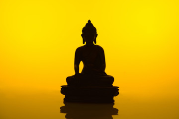 Buddha Silhouette inYellow