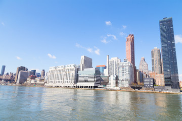 East River waterfront of Manhattan, New York city