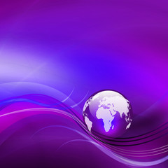 Globe  on abstract background