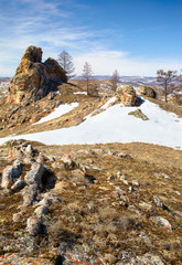 Plush Rocks near Baikal lake