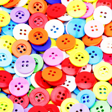 Colorful buttons, Colorful Clasper isolate on white background