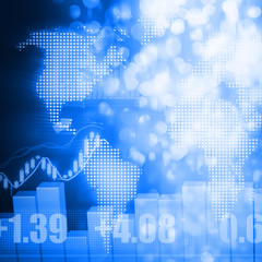 Stock Market Graph and Bar Chart