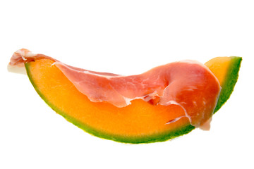 Muskmelon with ham