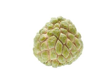 Custard apple fruit isolated on white background.