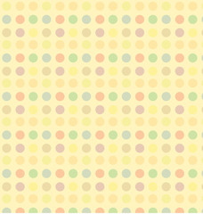 Color dot seamless repeat pattern on yellow background