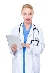 Doctor use of digital tablet