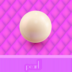 Pearl on the pink background wallpaper. Vector illustration.