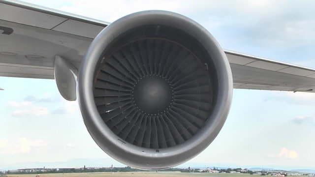 Boeing close-up. wing aircraft