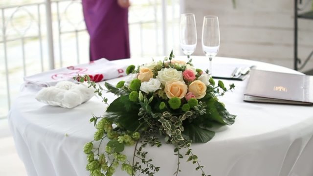 Table for the wedding ceremony