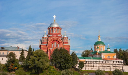 Fototapeta na wymiar Stauropegic Pokrovsky Convent in Khotkovo in Moscow region