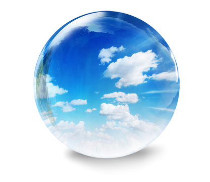 clouds glass bubble