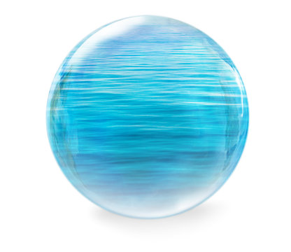 glass ball with water