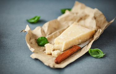 Traditional Italian Parmigiano-Reggiano cheese