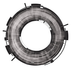 Naklejka premium Black abstract circle. Raster.