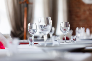 tables set for meal