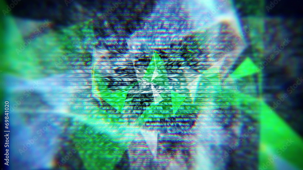 Poster glitch techno background seamless loop