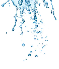 water splash drop blue liquid