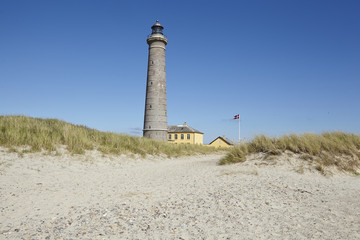 Grenen (Skagen, Dänemark) - Grauer Leuchtturm