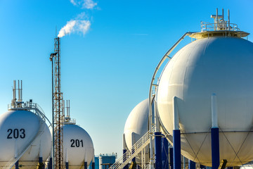 Oil storage unit in the countryside