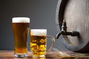 Beer with barrel