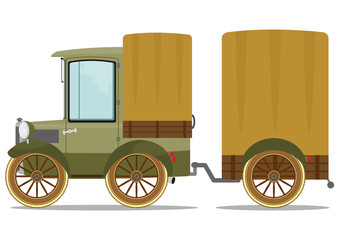 Old truck and trailer