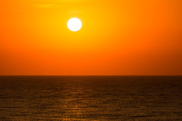 Morning Sunrise Sky Over The Ocean