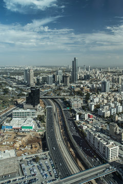 Blick vom Azrieli Tower in Tel Aviv