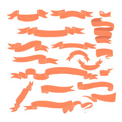 Vintage ribbon banners