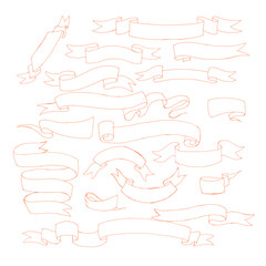 Vintage ribbon banners