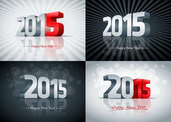 Obraz premium 2015 Happy New Year Set