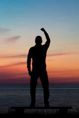 Fototapeta premium Man with clenched fist