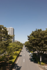 団地の中の道路