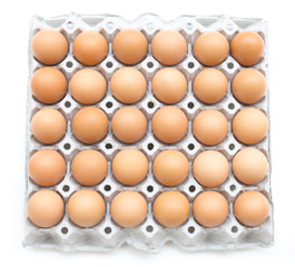top view for egg in box