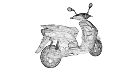 scooter on a background