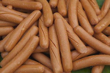 stack of pork sausage