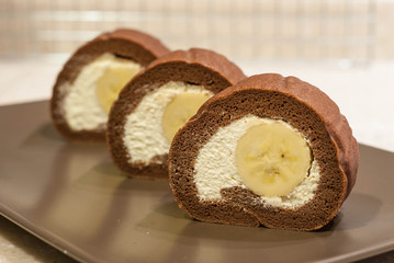 Choco Banana Swiss Roll