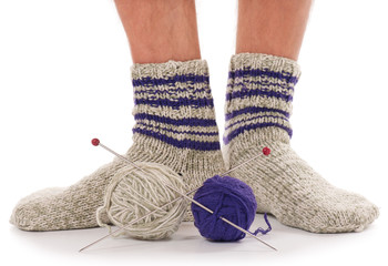 Knitting socks
