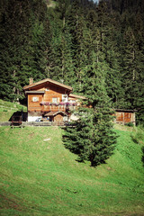 Fototapeta na wymiar Typical Home of Dolomites - Italian Mountains - Europe