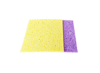 Cellulose Sponge cloth isolated on white