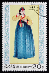 Postage stamp North Korea 1977 Autumn, Seasonal Costume
