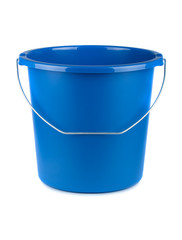 Empty blue bucket