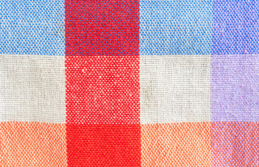checked fabric tablecloth