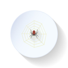 Spider on the Web flat icon