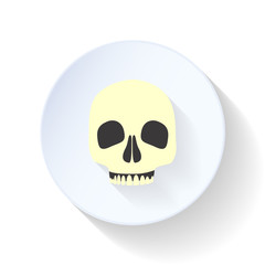 Skull flat icon