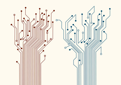 Two abstract circuit trees