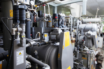 Modern automated equipment in dry cleaning